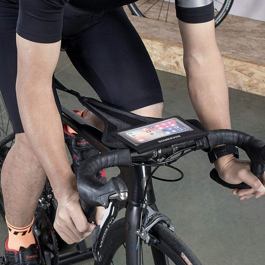 Osłona na ramę rowerową do trenażera Rockbros D61-1+AS-061 z kieszonką 3/3