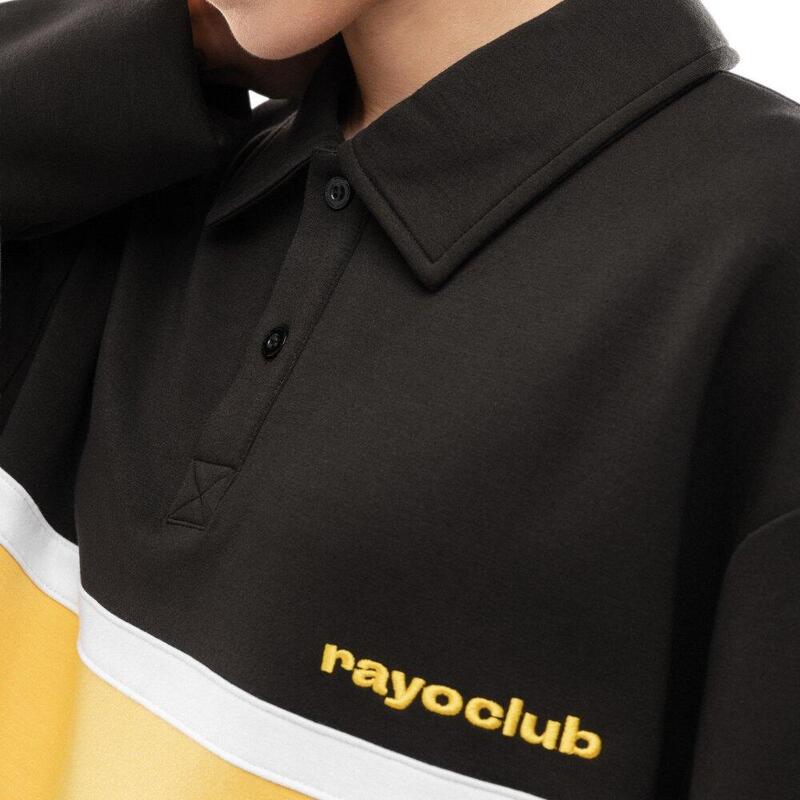 Polo cu mânecă lungă pentru bărbați Rayo Club RC Dribble Black Negru