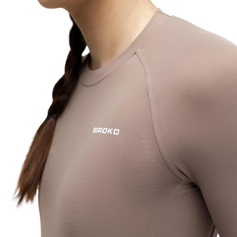 Tricou de ciclism cu mânecă lungă pentru M9-W Scanuppia Brown Maro