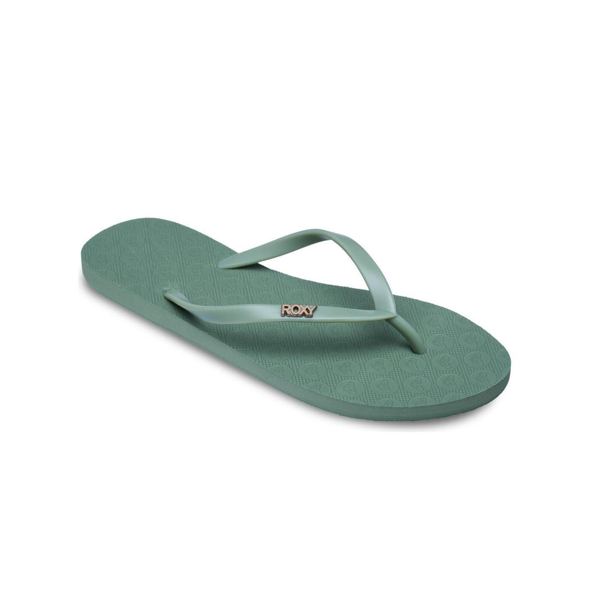 Roxy - Tongs Viva Iv Vert Femme - Tongs - Vert - Decathlon