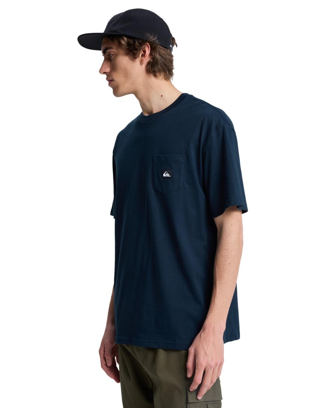 T-shirt à manches courtes SALT WATER POCKET Bleu Homme 3/4