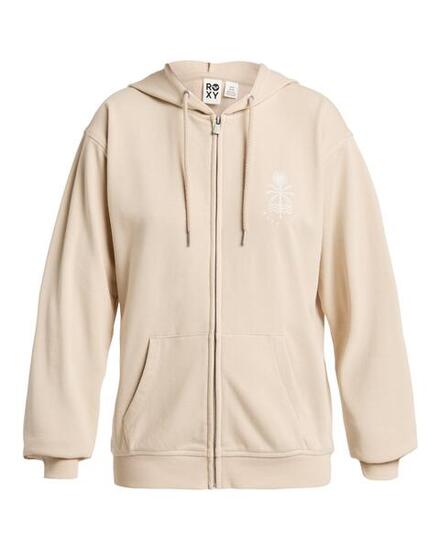 Sweat à capuche zippé SURF STOKED ZIP TERRY Beige Femme