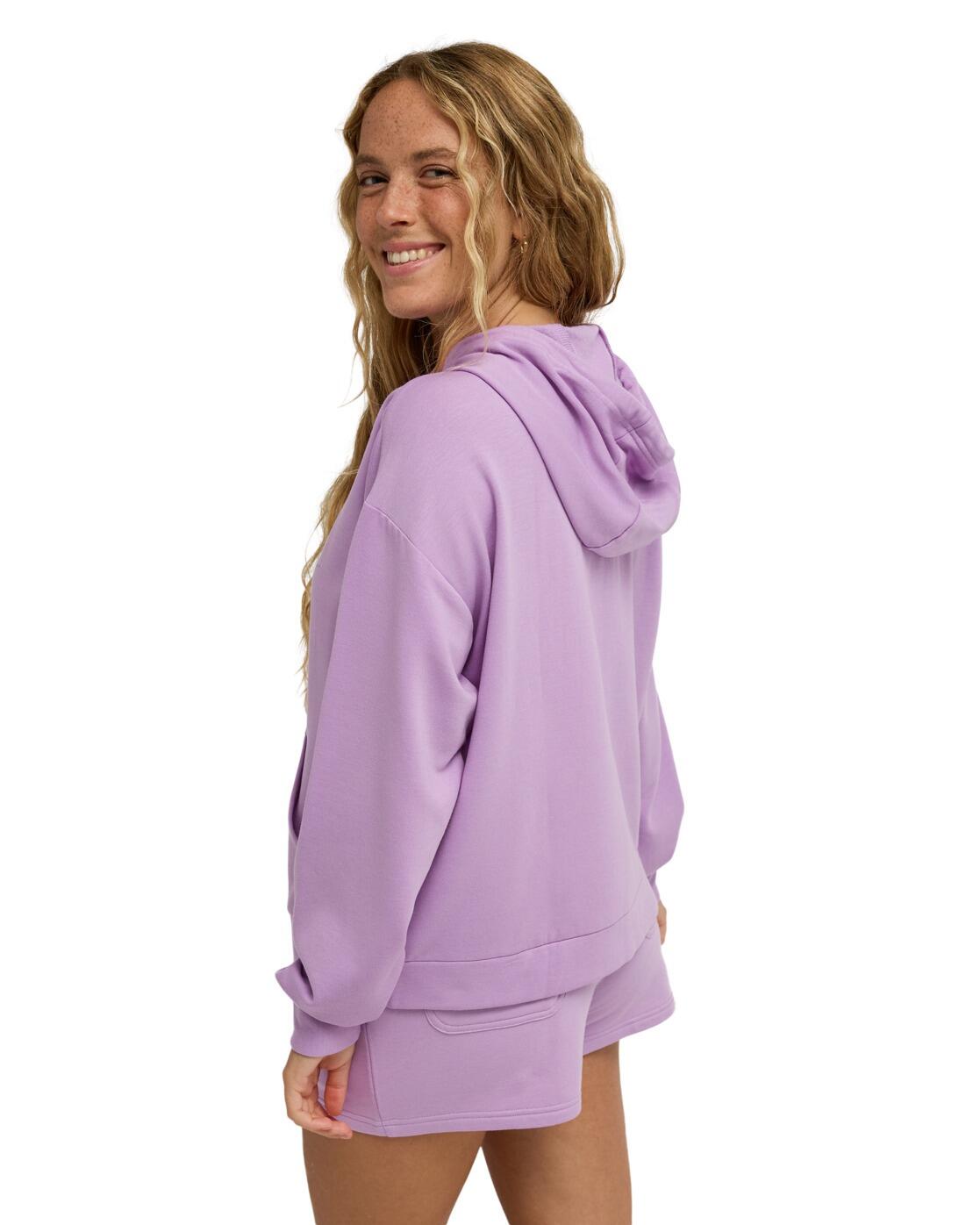 Sweat à capuche zippé SURFING BY DAYLIGHT Violet Femme 3/4