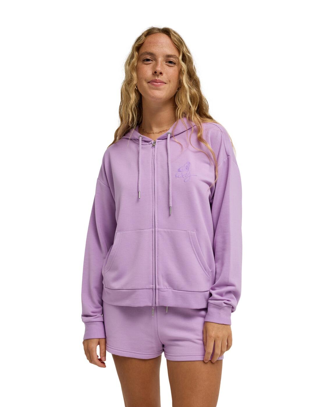 Sweat à capuche zippé SURFING BY DAYLIGHT Violet Femme 2/4