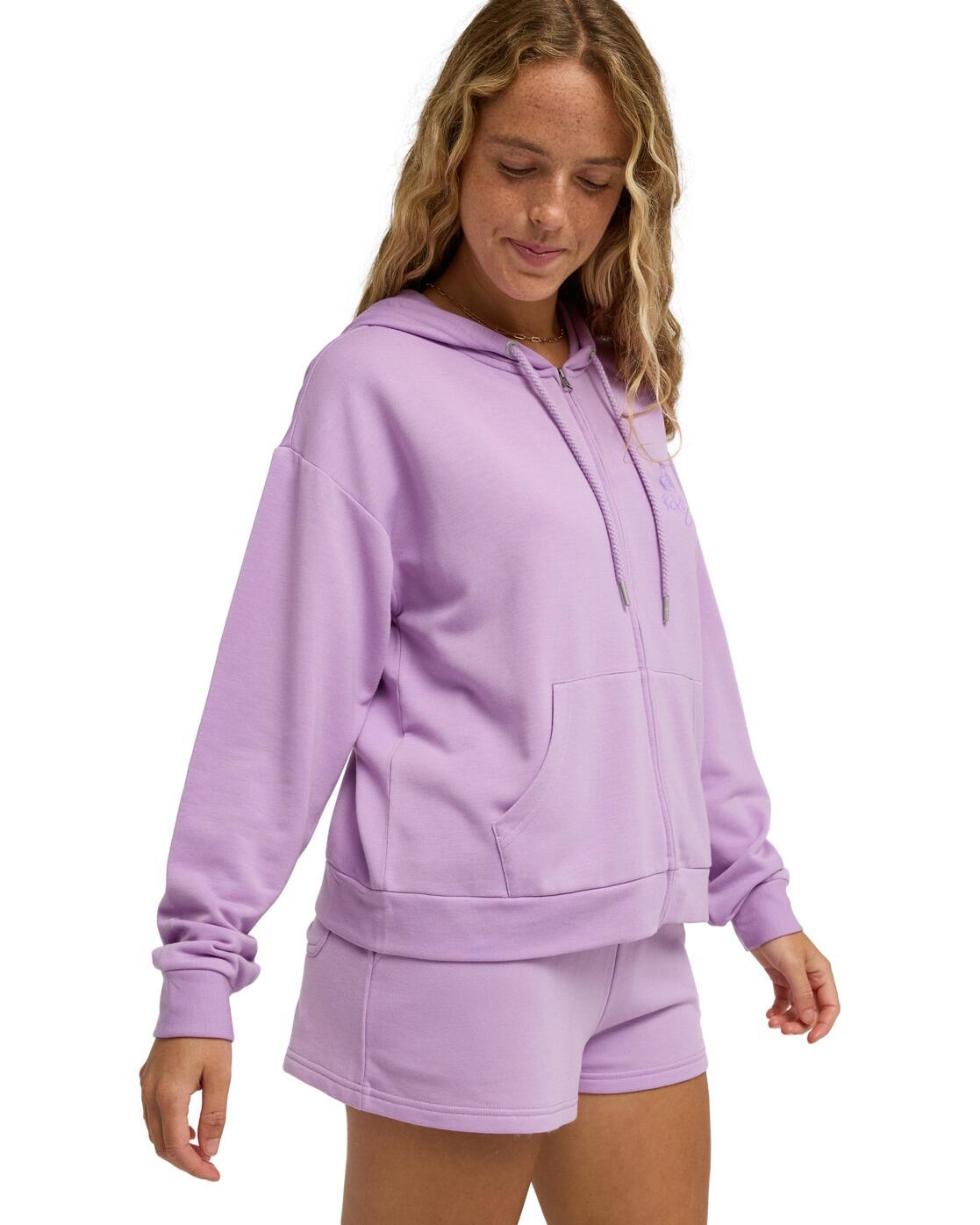 Sweat à capuche zippé SURFING BY DAYLIGHT Violet Femme 4/4
