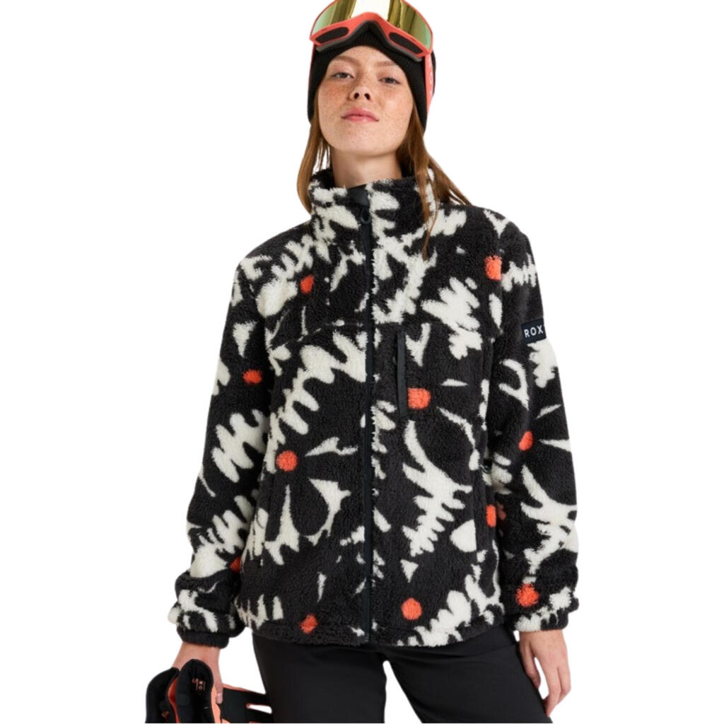 Roxy Alabam Fleece-True Black Big Flower