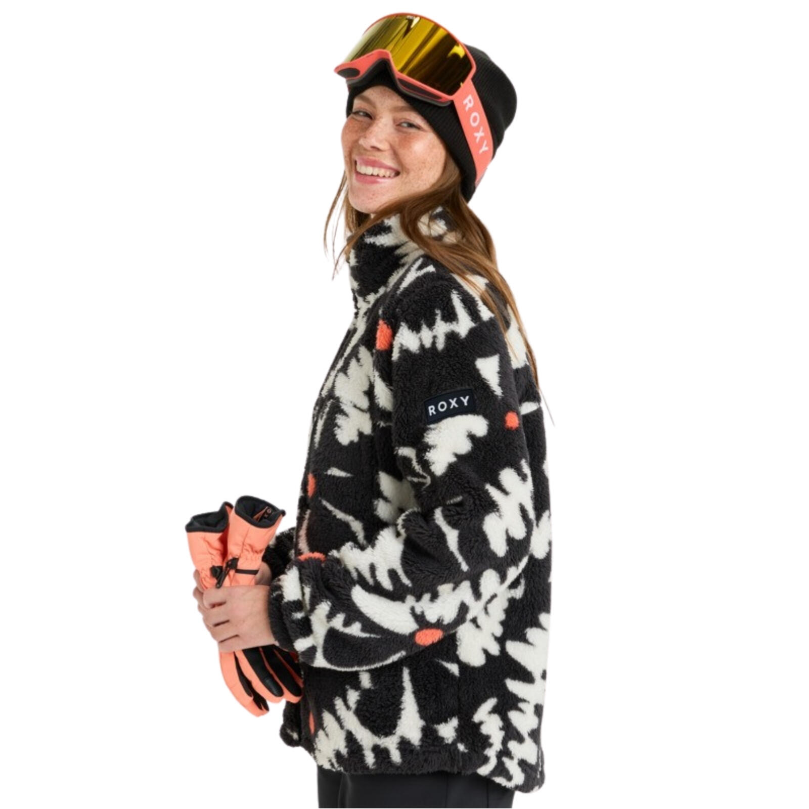 Roxy Alabam Fleece-True Black Big Flower 2/4