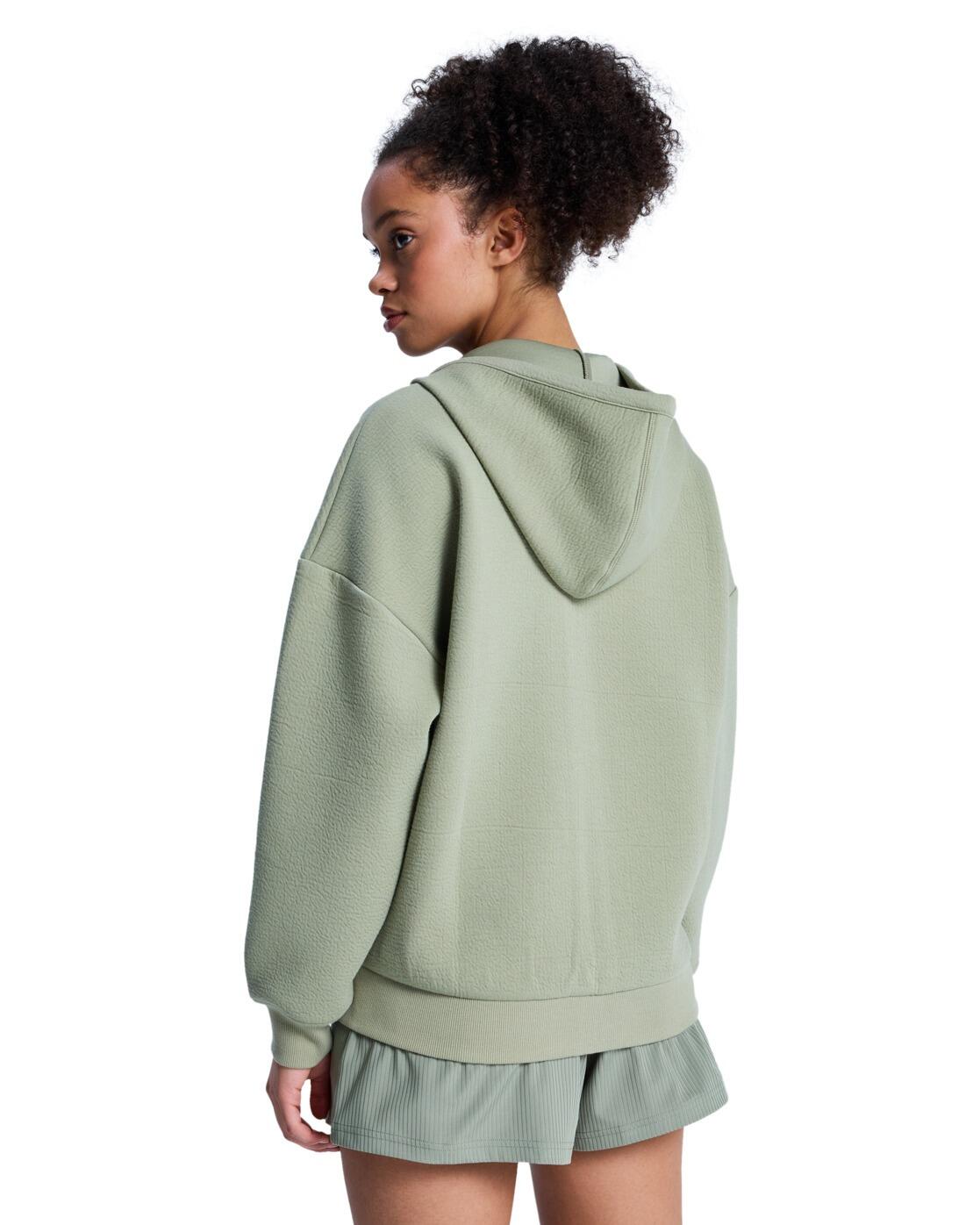 Sweat à capuche zippé RISE & VIBE Vert Femme 2/4