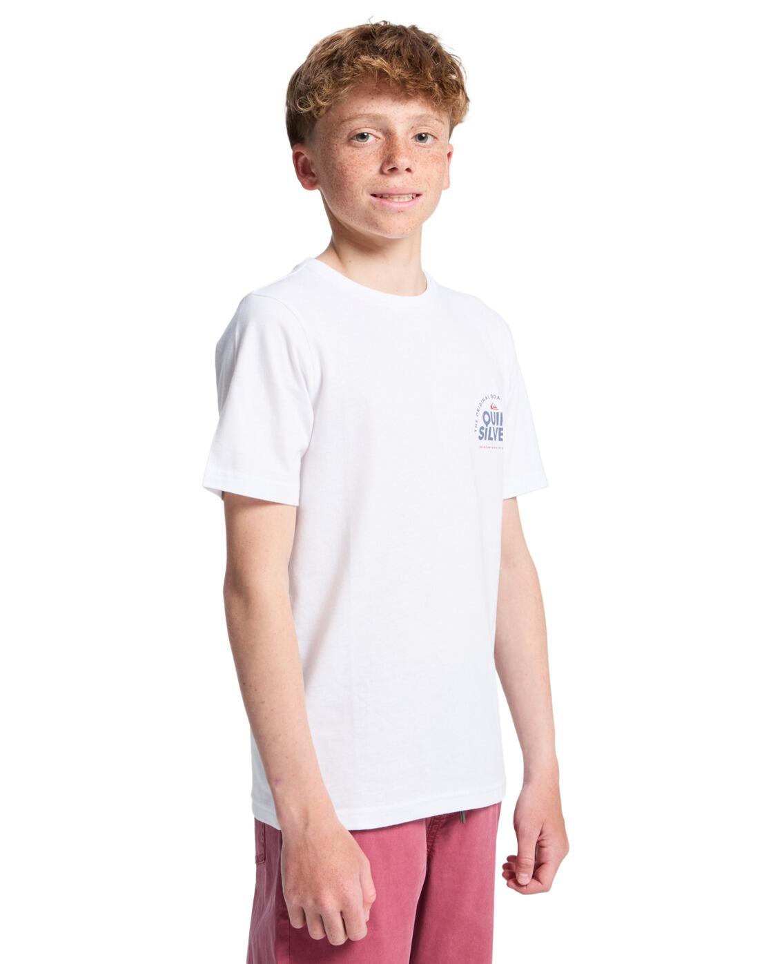 T-shirt met korte mouwen FUNDAMENTAL RIDE Weiss Jongens 8-16 3/4