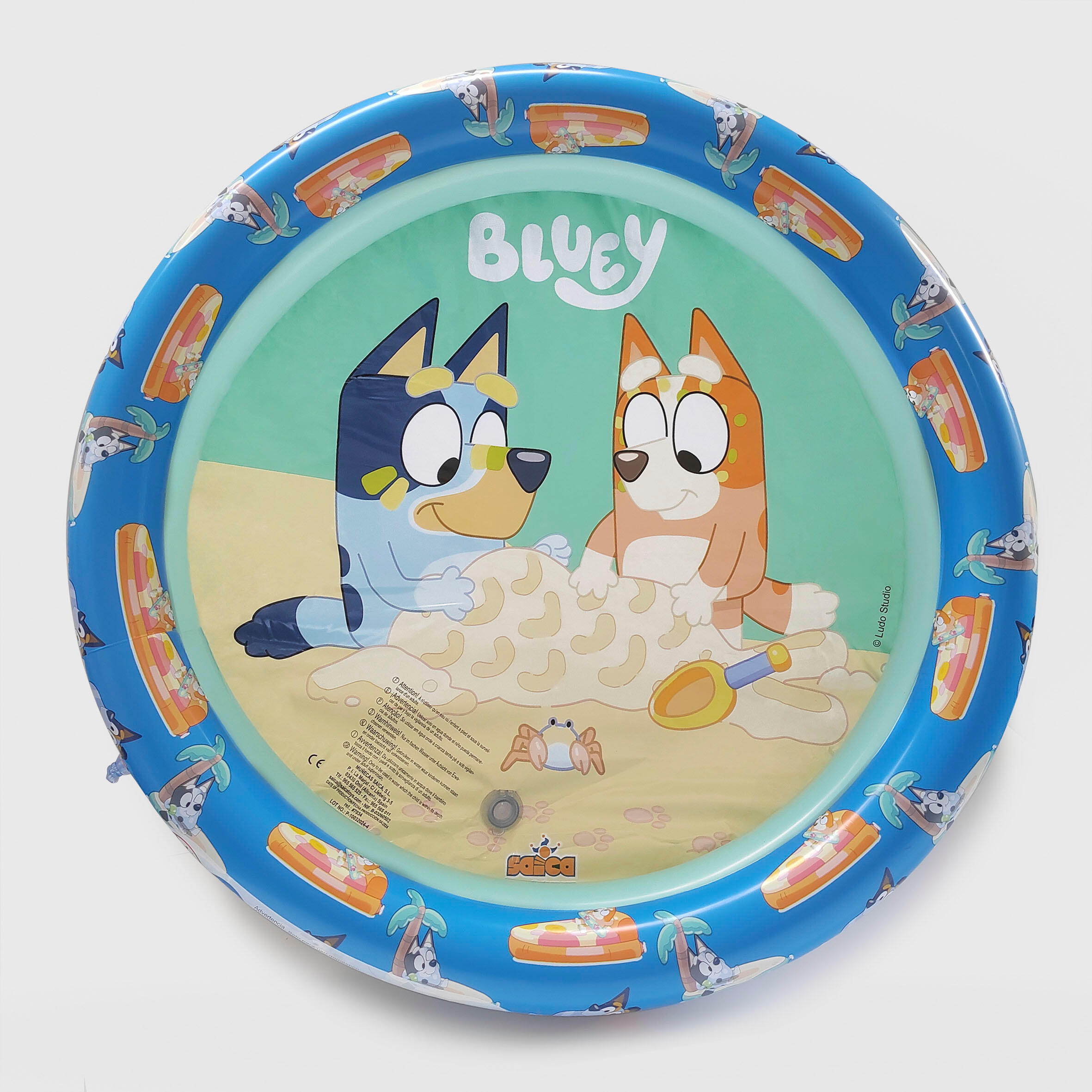 Piscina Hinchable Infantil Bluey para Niños 90 cm PVC Alta Resistencia 2/4