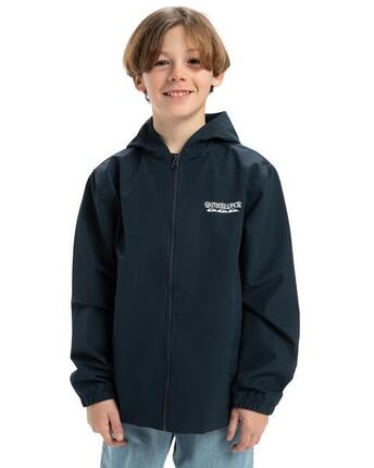 Windbreaker-Jacke mit Kapuze RAIN CLOUD Schwarz Junge