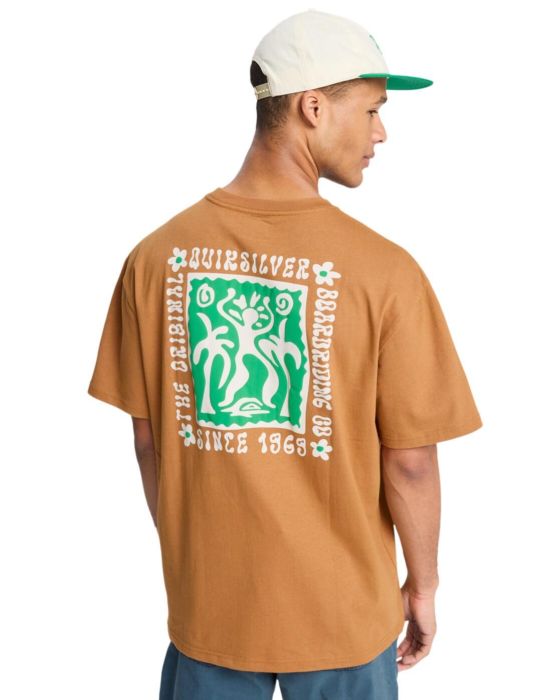T-Shirt à manches courtes SERENITY SPLASH Marron Homme 2/4