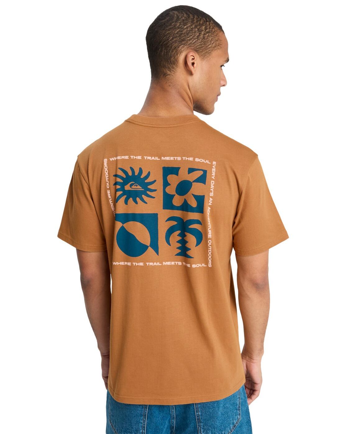 T-Shirt à manches courtes EVO BLOSSOM OF PEACE Marron Homme 2/4