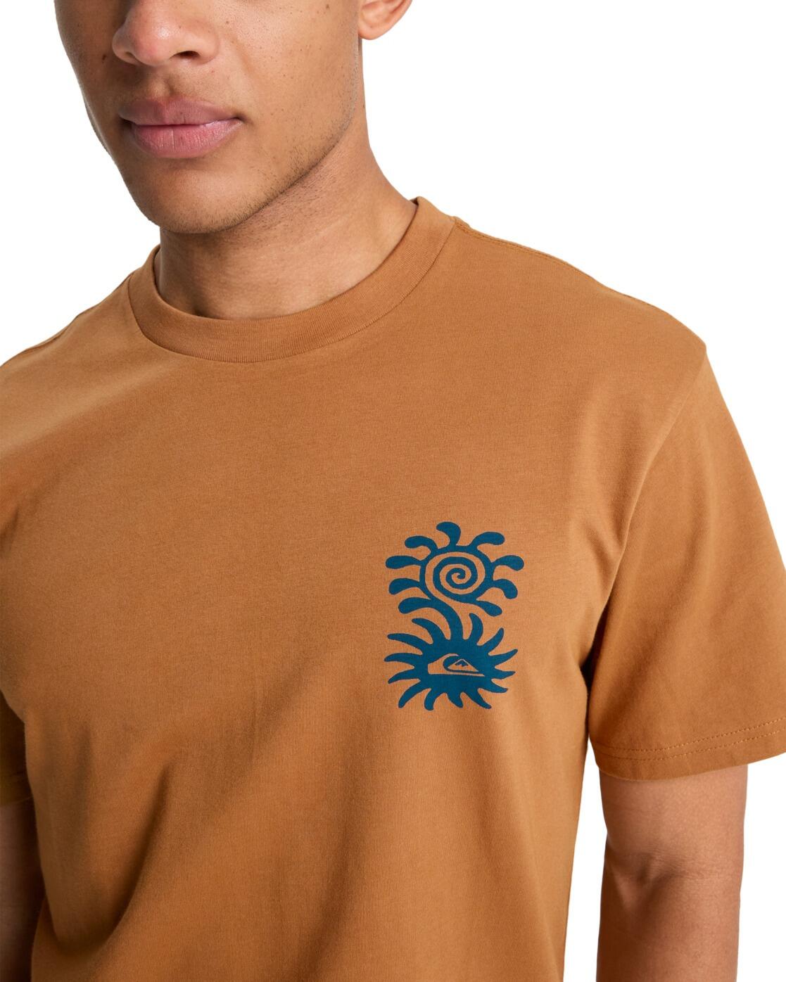 T-Shirt à manches courtes EVO BLOSSOM OF PEACE Marron Homme 4/4