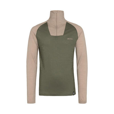 Merino wol 1/2 zip trui bula retro