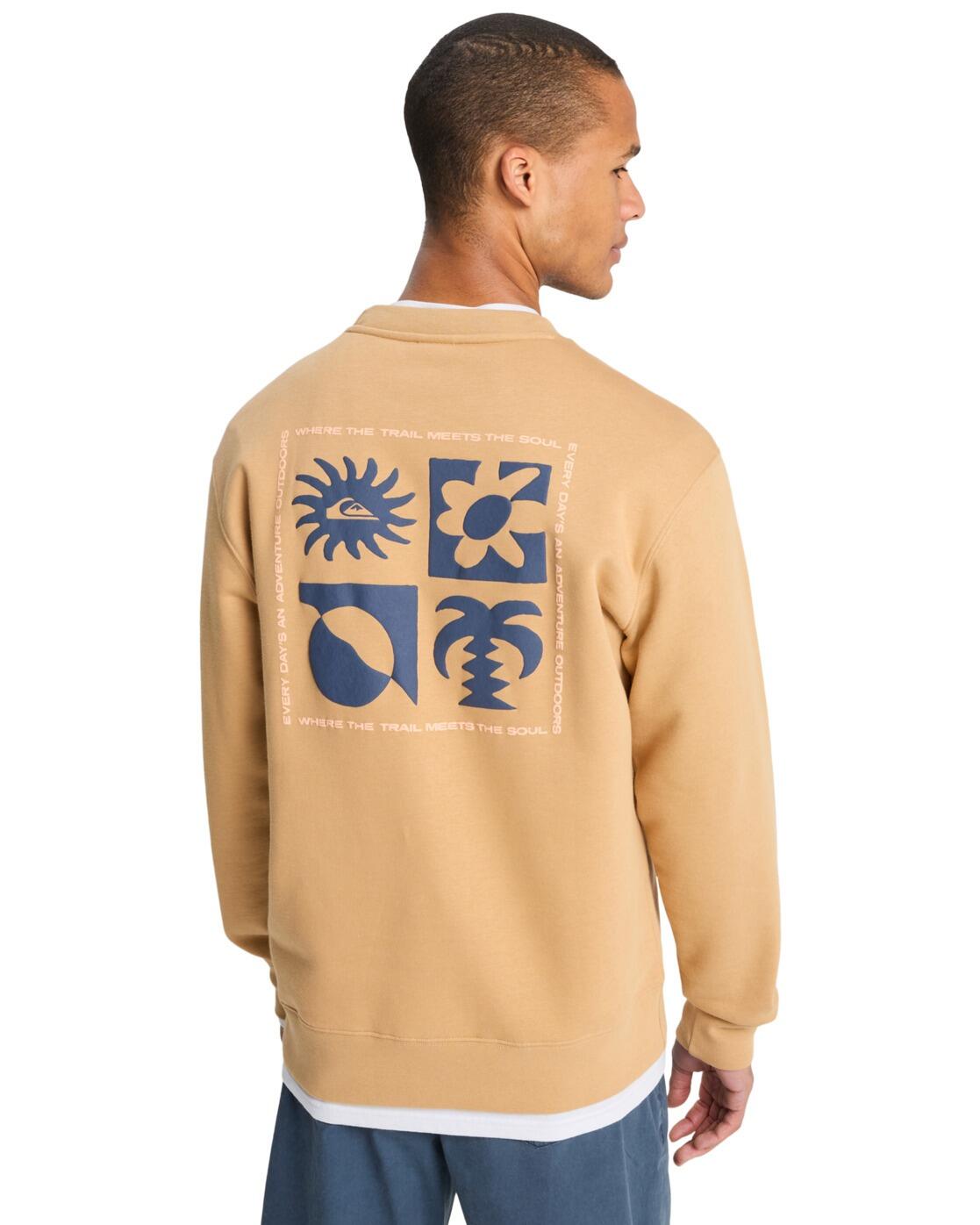 Sweat SALT WATER GRAPHIC Beige Homme 2/4