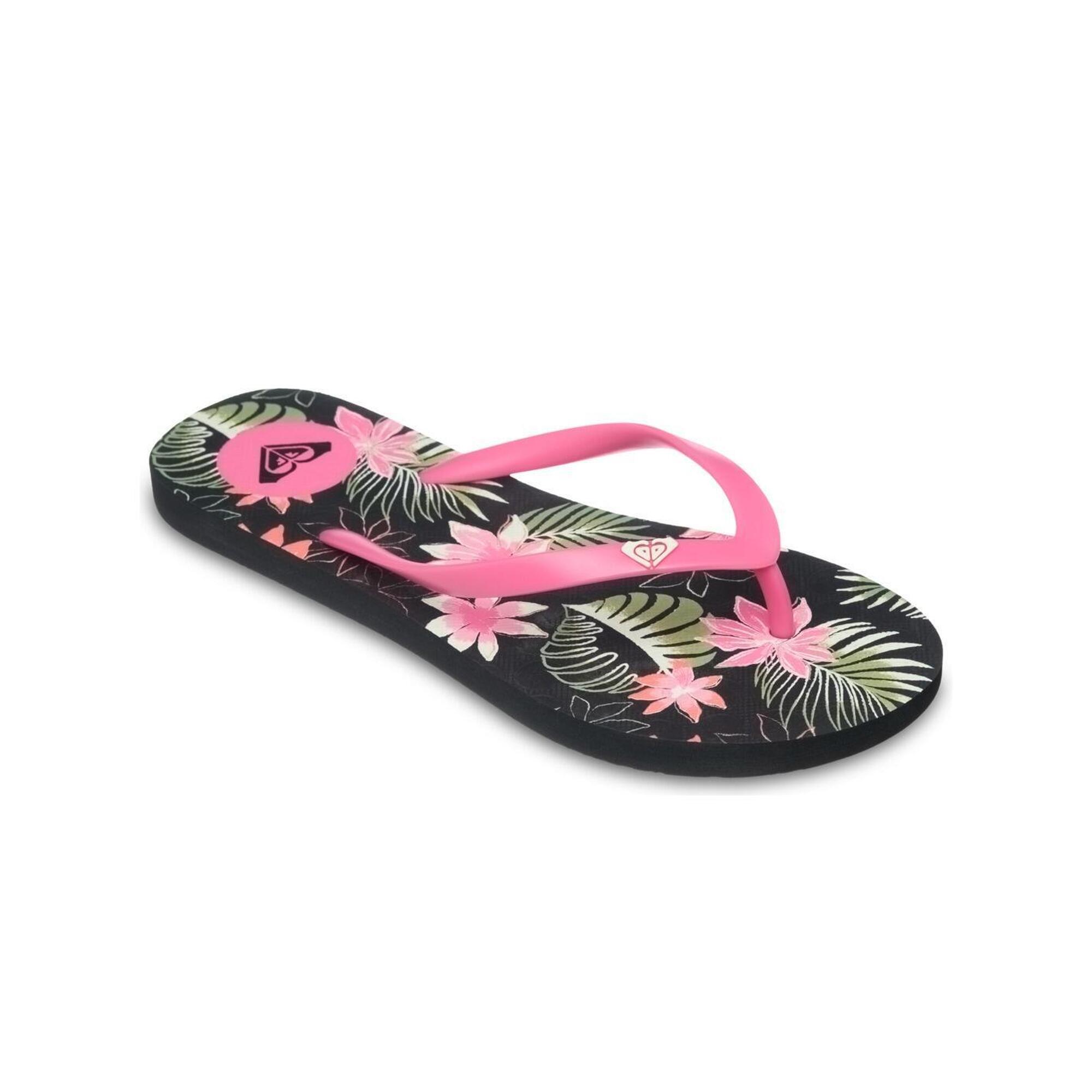 Roxy - Tongs By The Sea Noir Femme - Tongs - Noir - Decathlon