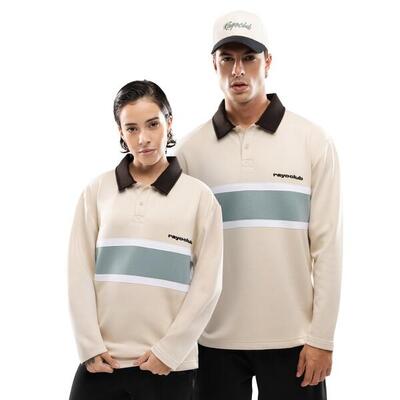 Heren lifestyle rayo club polo met lange mouwen rc dribble off-white wit