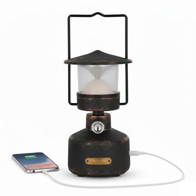 Nomadische oplaadbare led-lantaarn met powerbank - zephyr
