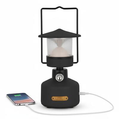 Nomadische oplaadbare led-lantaarn met powerbank - zephyr
