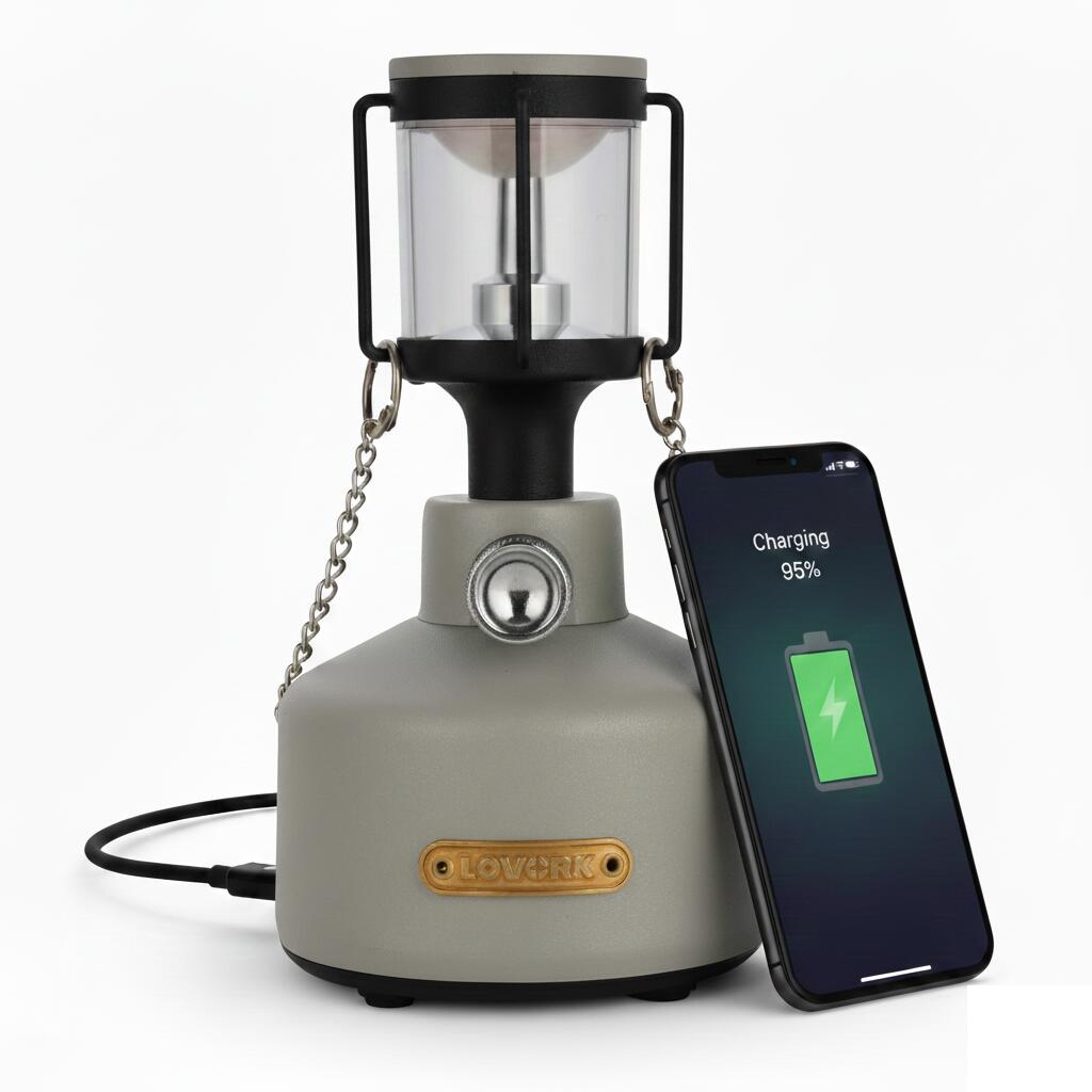 Lovork - Lanterne À Led Sans Fil, Autonomie 100h - Mistral - Lanterne - Gris - No Size - Decathlon