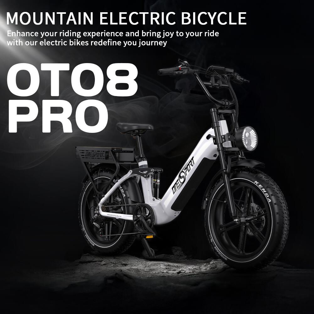 Bicicleta elétrica Onesport OT08 Pro 20'' com bateria dupla 48V 36AH 3/7