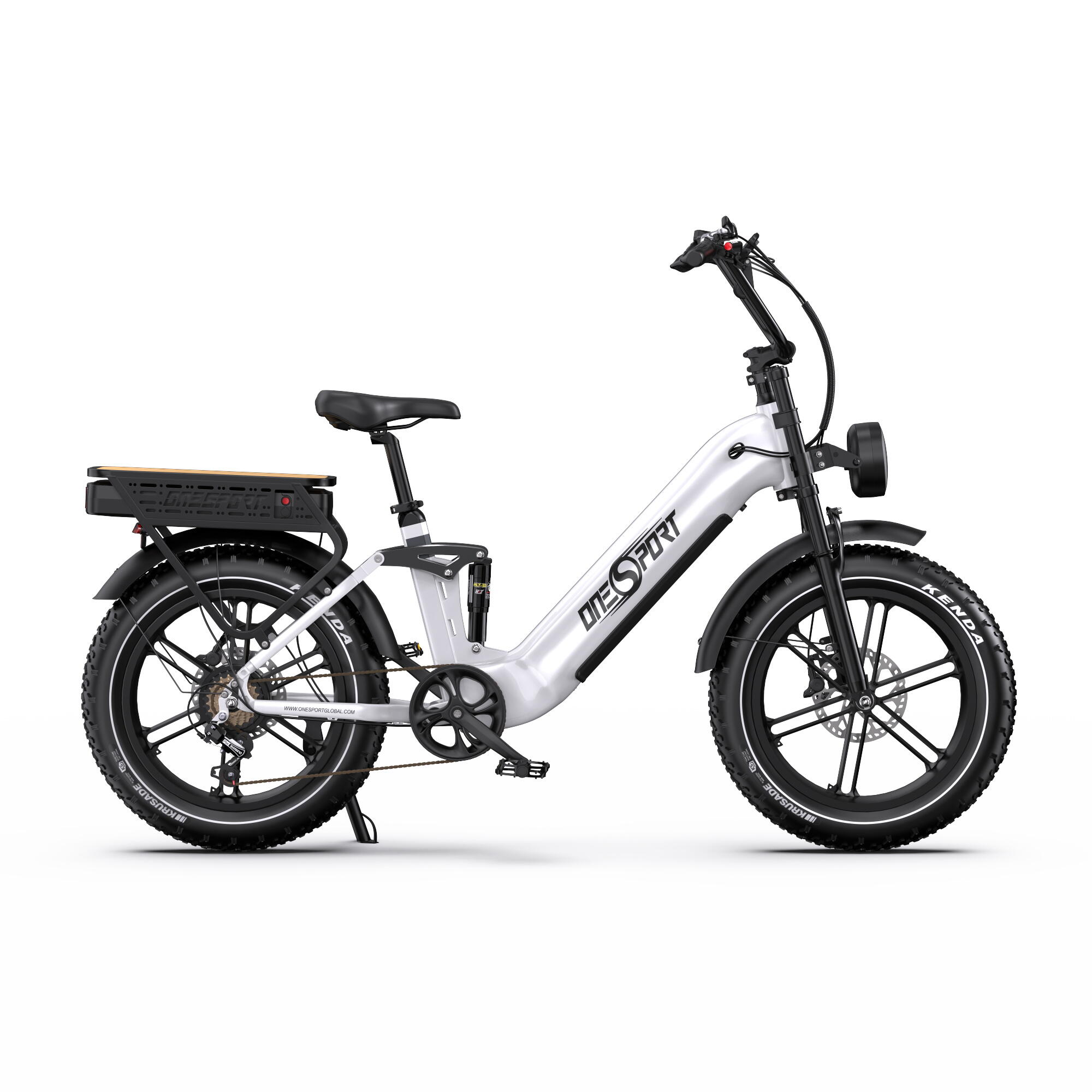 Bicicleta elétrica Onesport OT08 Pro 20'' com bateria dupla 48V 36AH 2/7