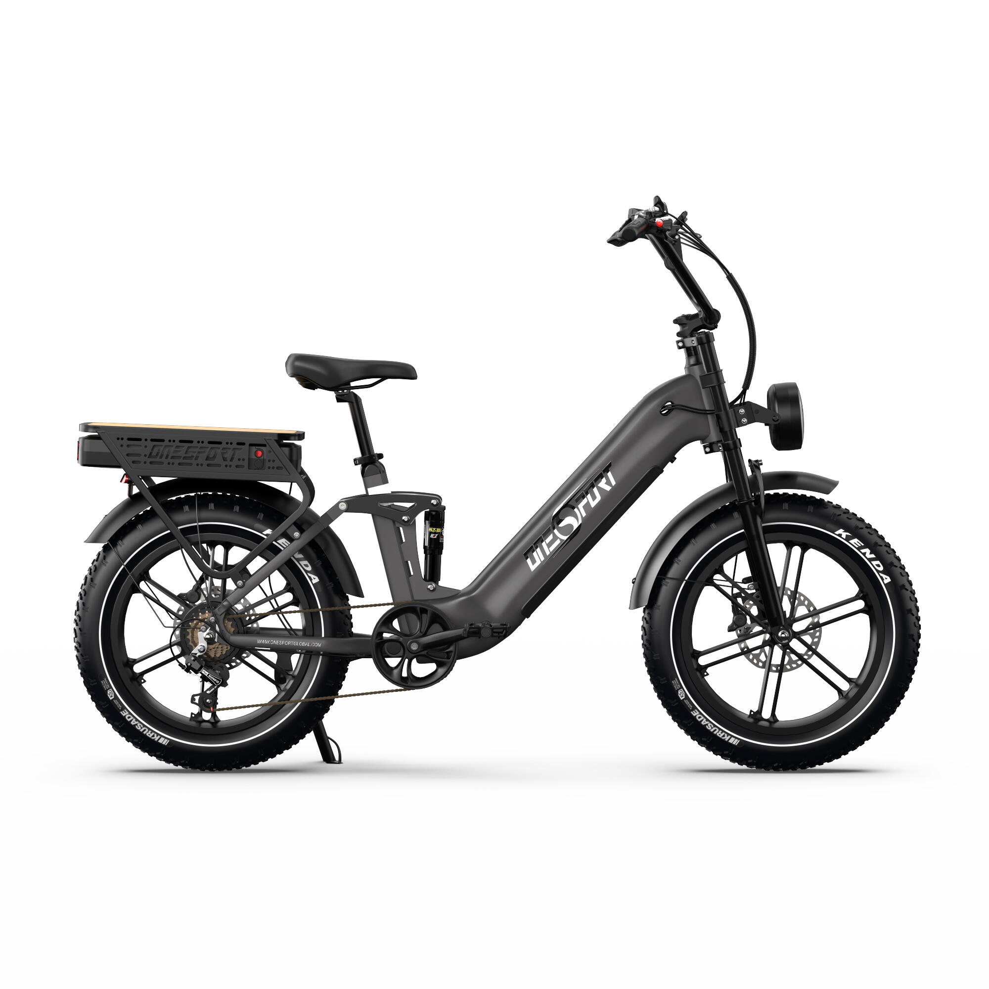 E-Bike entrada baixa OT08pro 20" 1728WH bicicleta elétrica unissex cinza 2/7