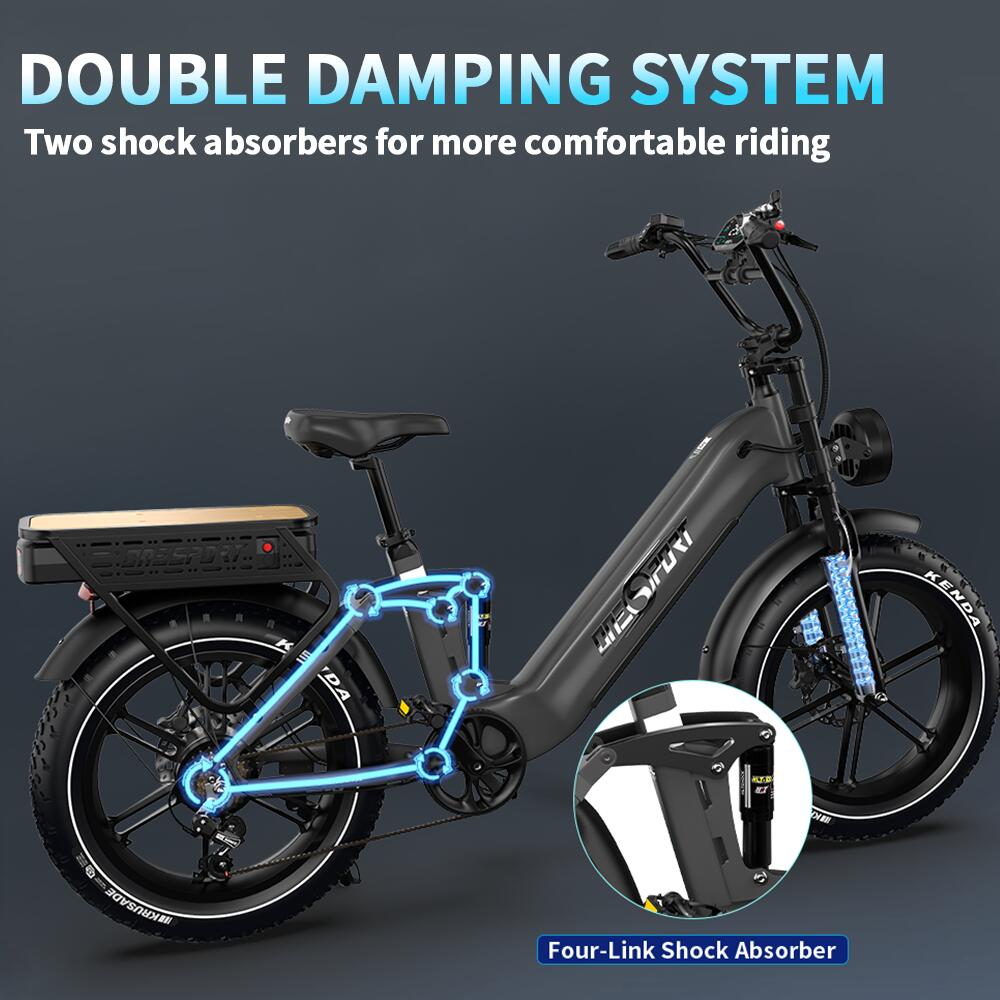 Vélo électrique Onesport OT08 Pro 20'', double batterie 48 V, 36 Ah 6/7