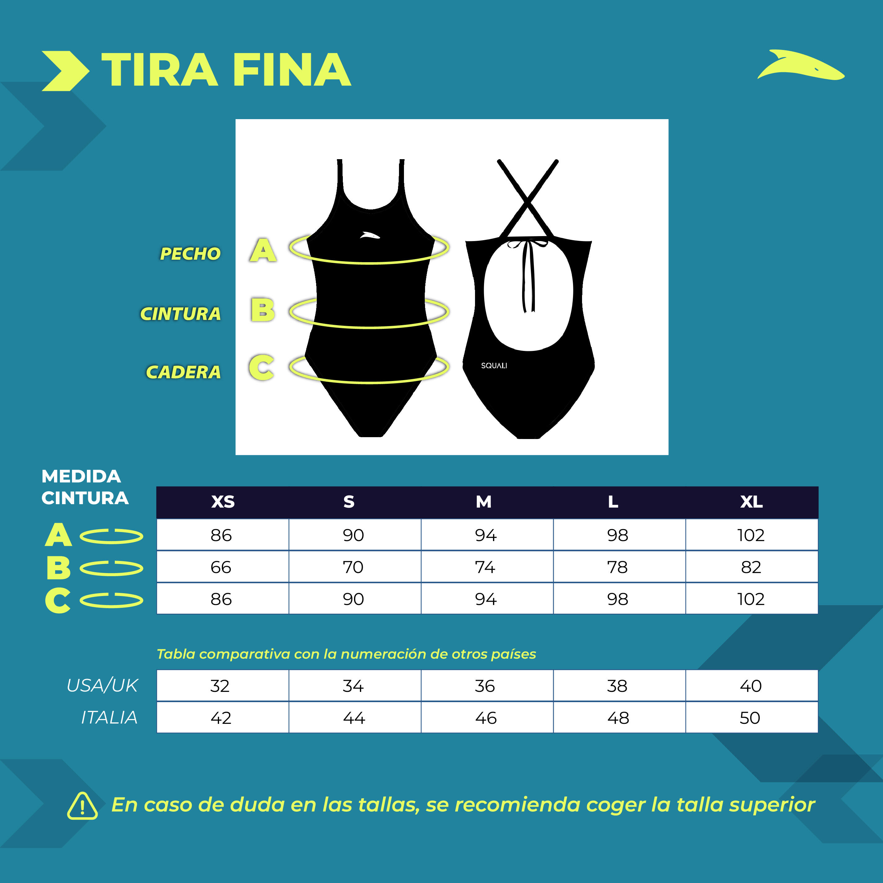 Bañador Mujer Squali Tirante Cruzado Natación Morado 3/3