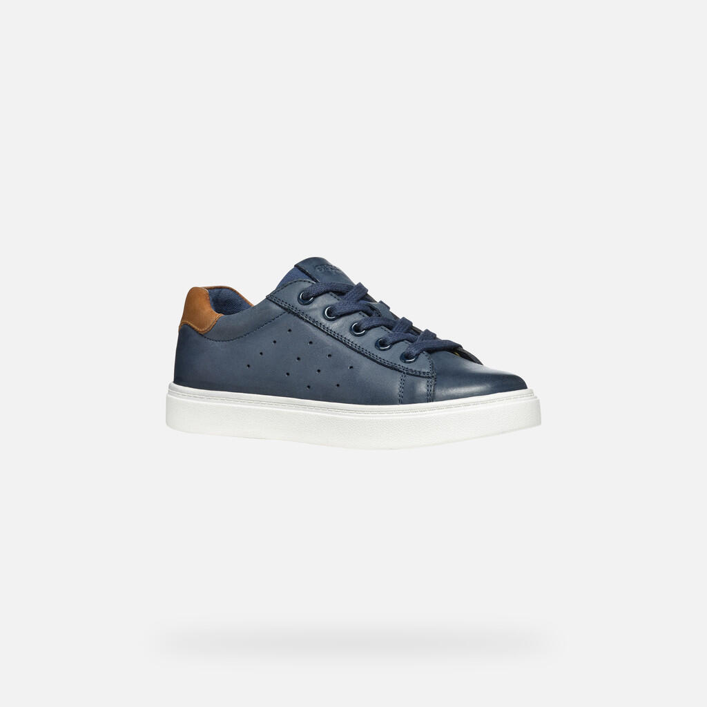 Baskets Garçon J NASHIK BOY Bleu Marine/Marron 4/7