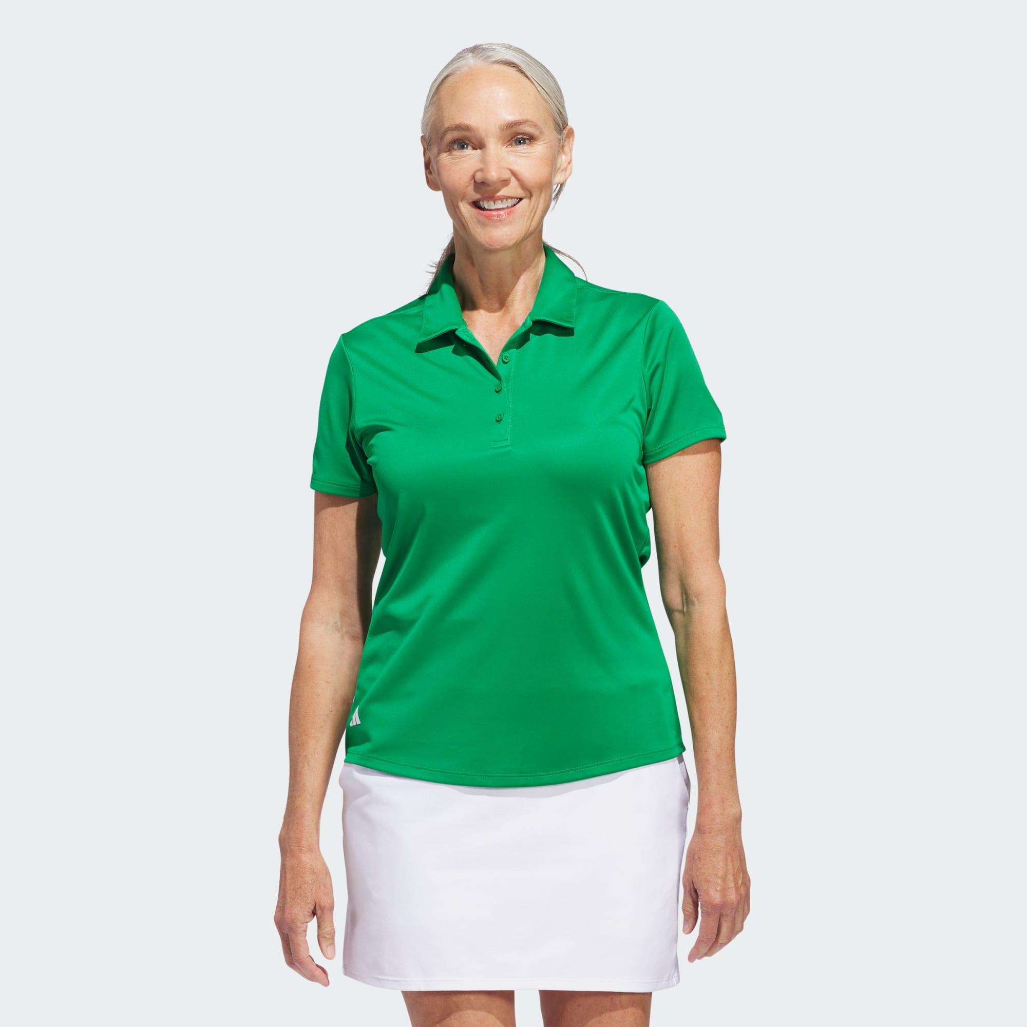 ADIDAS Women's Solid Performance Short Sleeve Polo Shirt