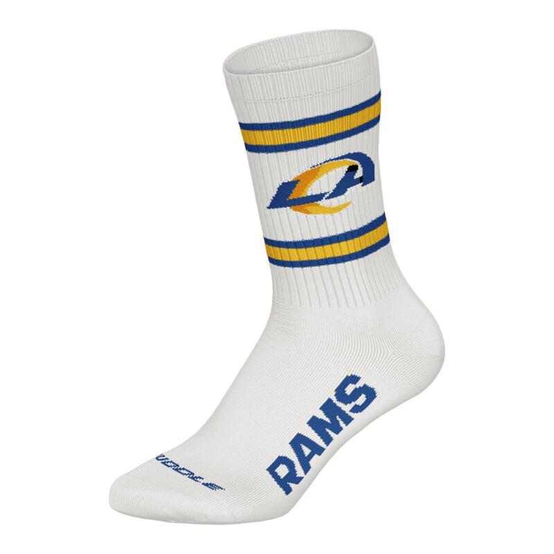 NFL Los Angeles Rams 3pk Huddle Crew Socks 39/42 Blu/Wht/Blk 3/4