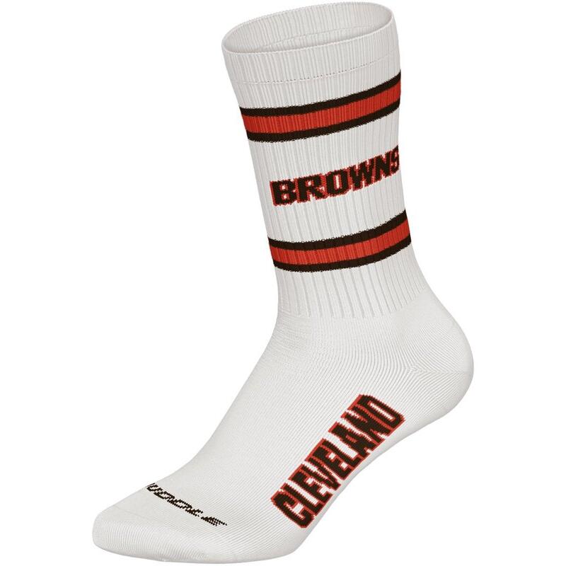 NFL Cleveland Browns 3pk Huddle Crew Socks 39/42 Brn/Wht/Org 2/4