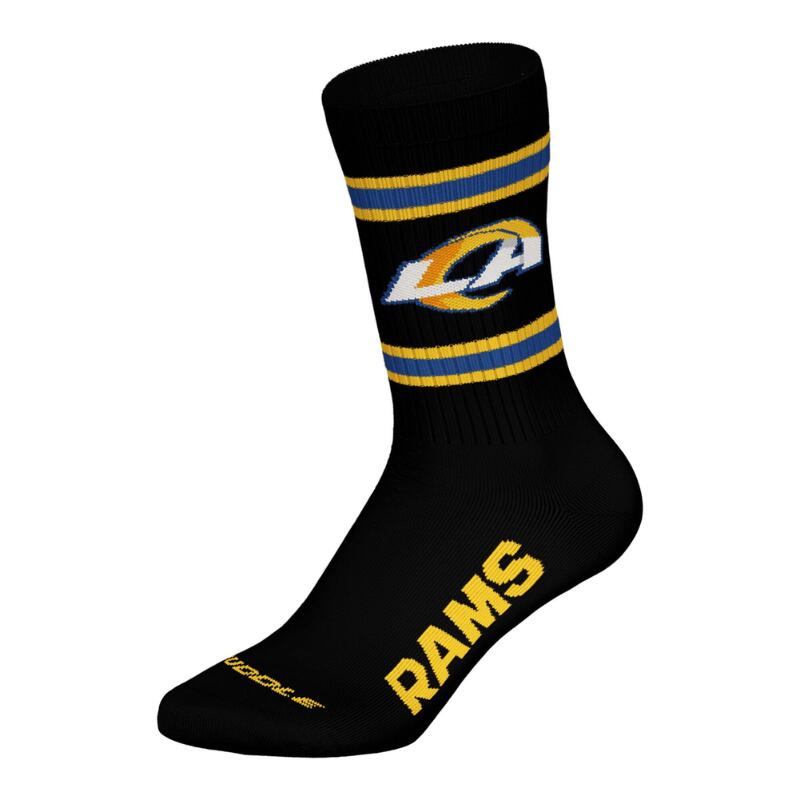 NFL Los Angeles Rams 3pk Huddle Crew Socks 39/42 Blu/Wht/Blk 4/4