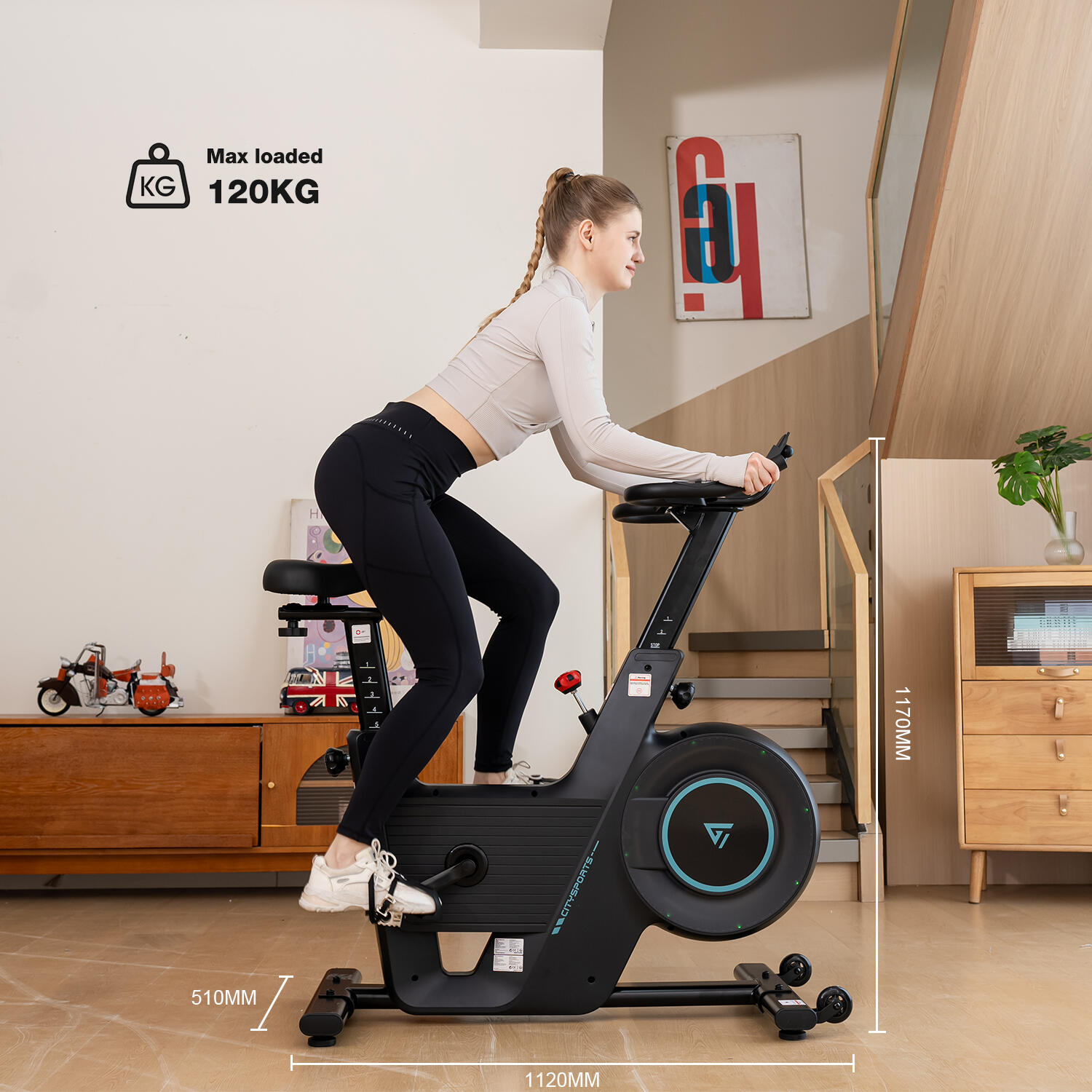 Vélo d'appartement magnétique 5/8