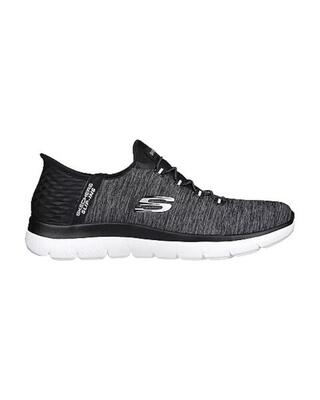 Baskets femme summits dazzling haze skechers bkw 149937 noir skechers