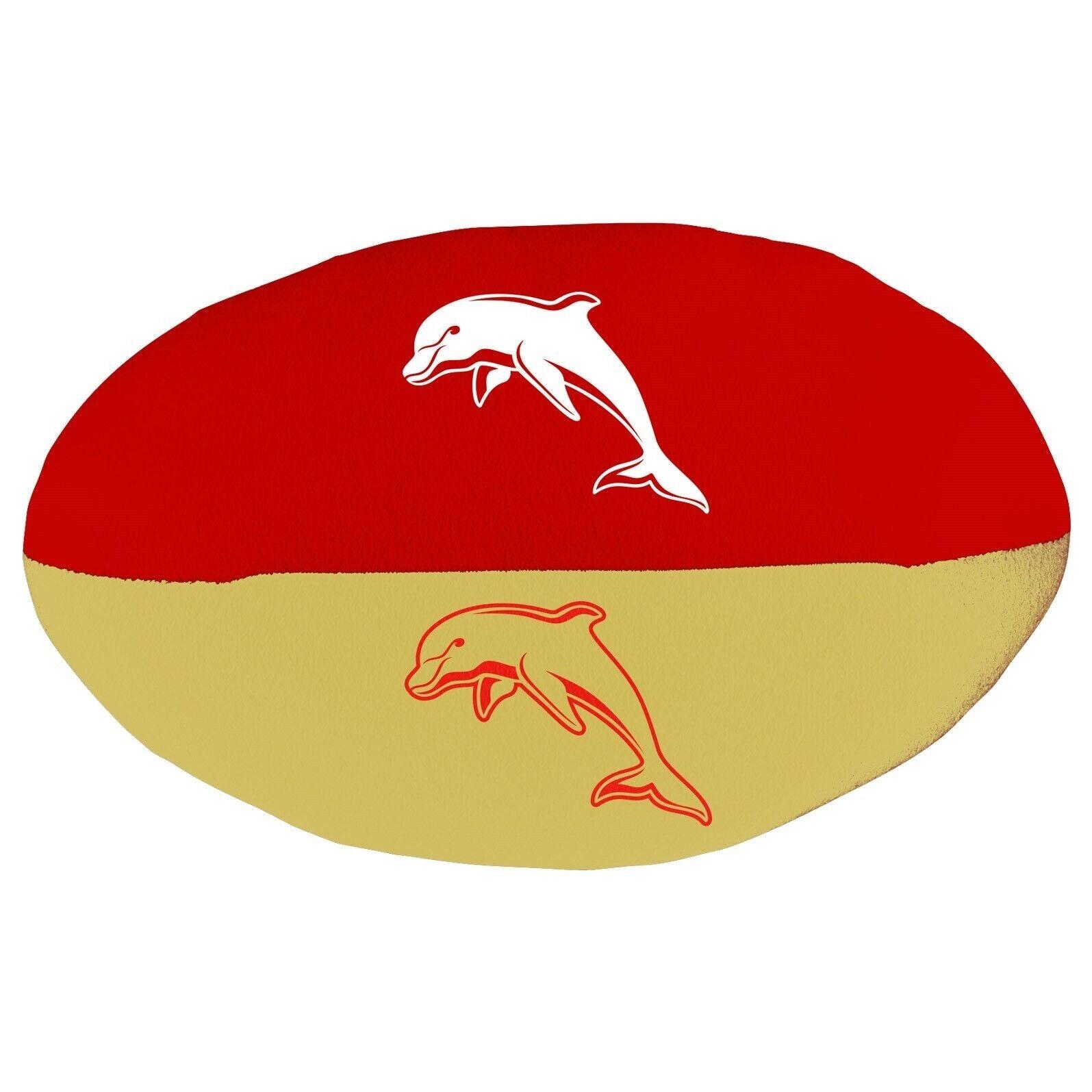 NRL Plush Soft Football - Dolphins - 12cm x 25cm Ball