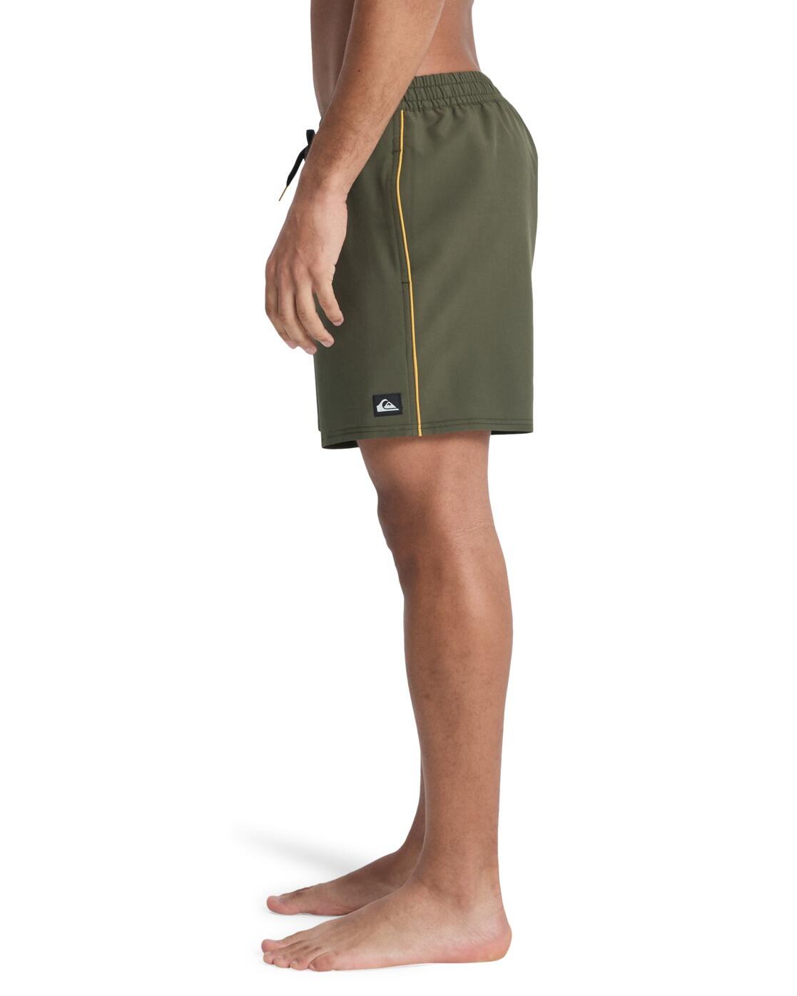 Zwembroek STRETCH PIPED VOLLEY 16" Grün Heren 4/4