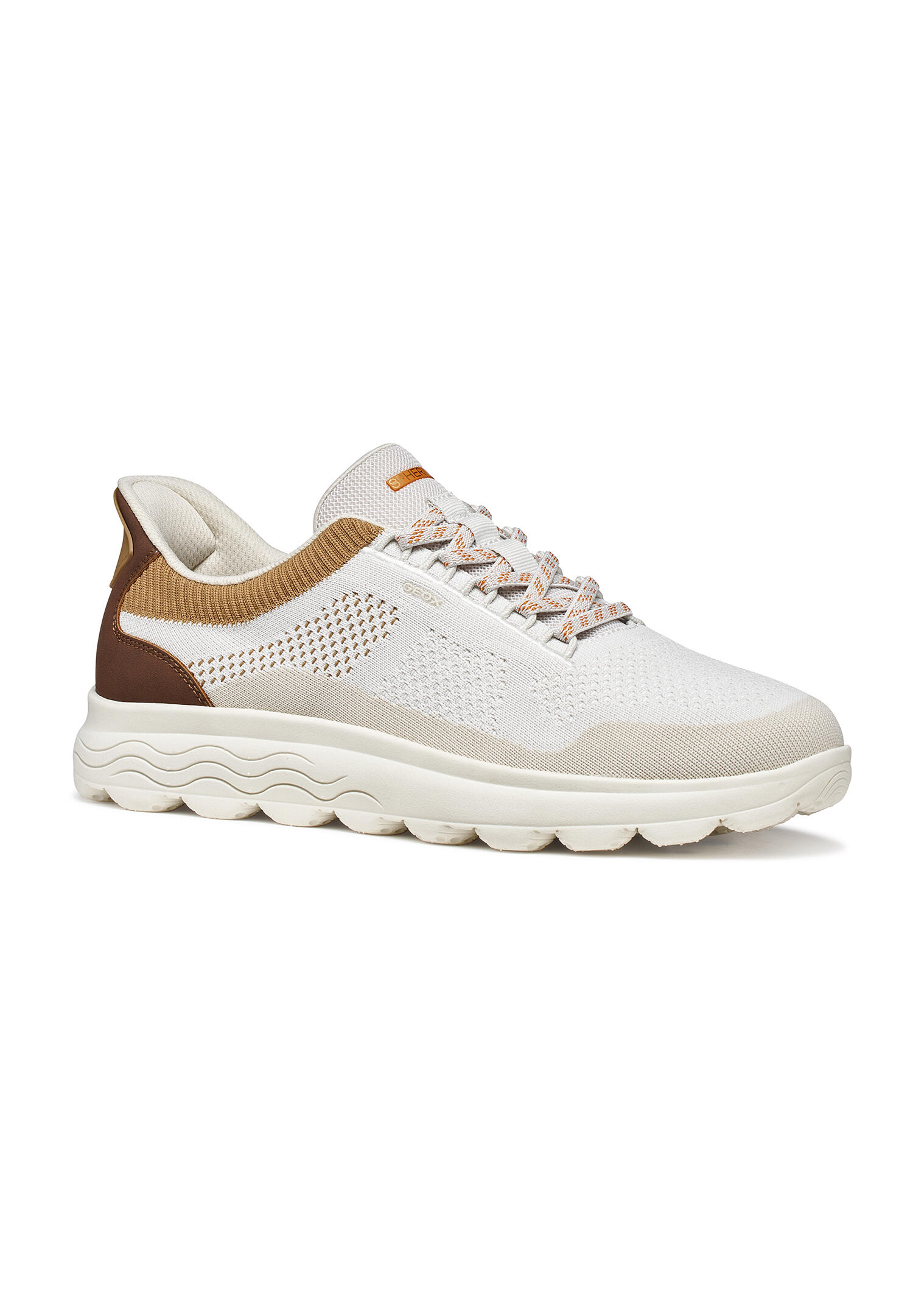Baskets Homme U SPHERICA PLUS Blanc Cassé/Marron 1/7