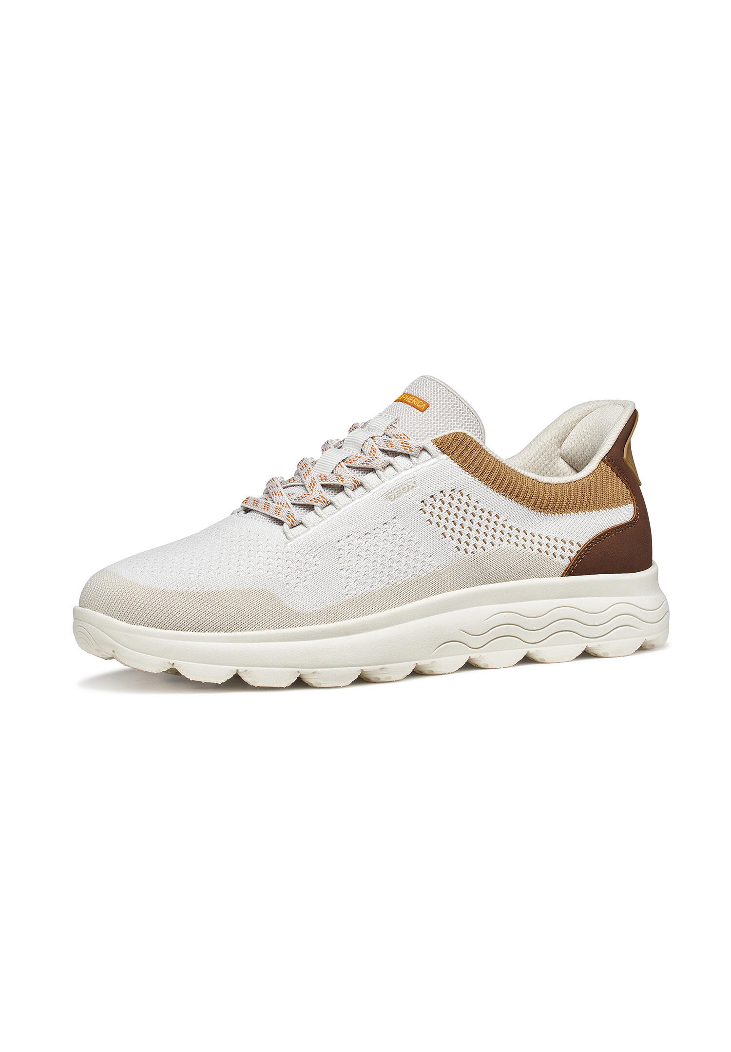 Baskets Homme U SPHERICA PLUS Blanc Cassé/Marron 2/7