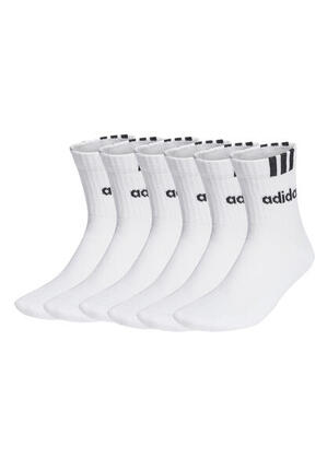 adidas Unisex 3-Stripes Half-Crew Cushioned kurze Tennissocken Socken 6 Paar
