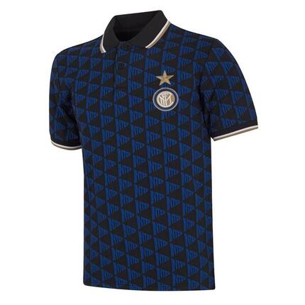 Koszulka Polo dla dorosłych - Inter Mediolan All Over - Czarny