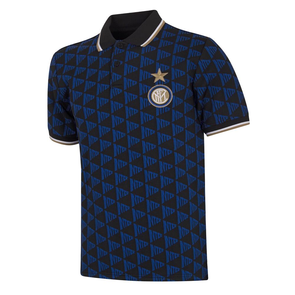 Copa Football - Fc Internazionale All Over Polo - Polo Manches Courtes - Bleu|noir - Decathlon