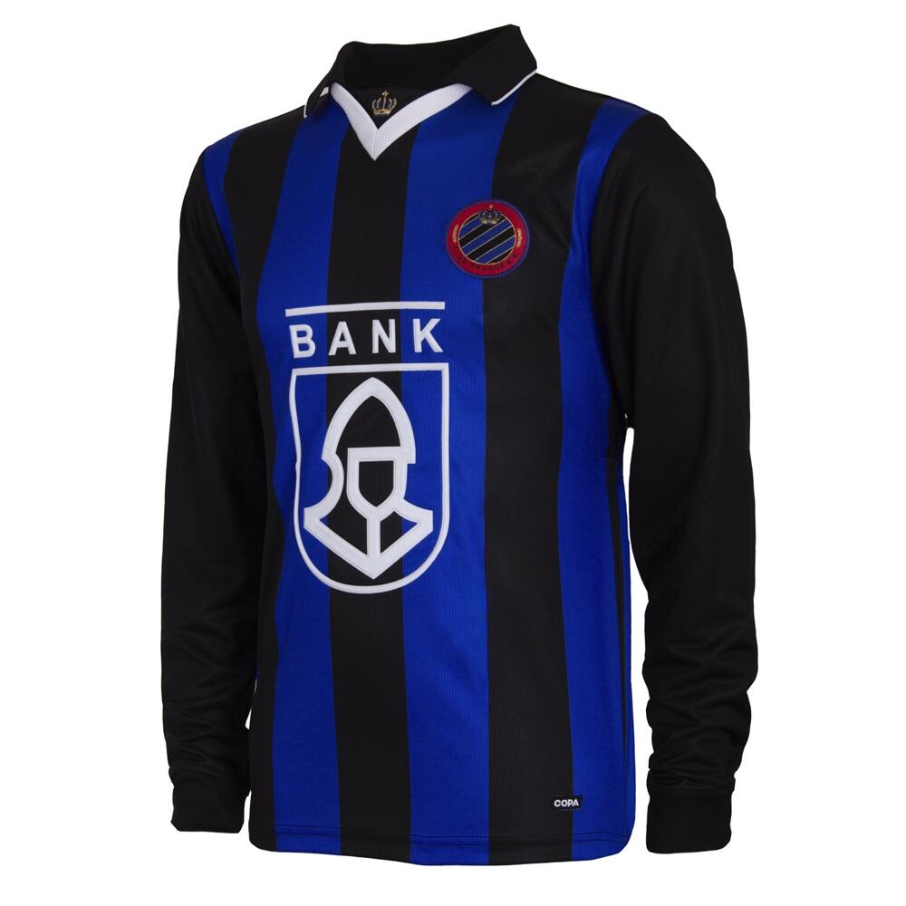 Copa Football - Maillot De Football Rétro - Homme - Club Bruges 1998/99 - Manche Longue - T-shirt Manches Courtes - Bleu|noir - Decathlon