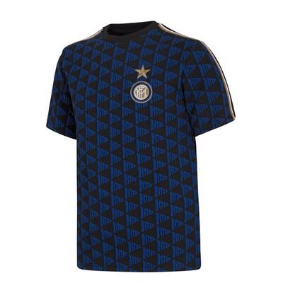 T-shirt - heren - fc internazionale all over - korte mouw - zwart