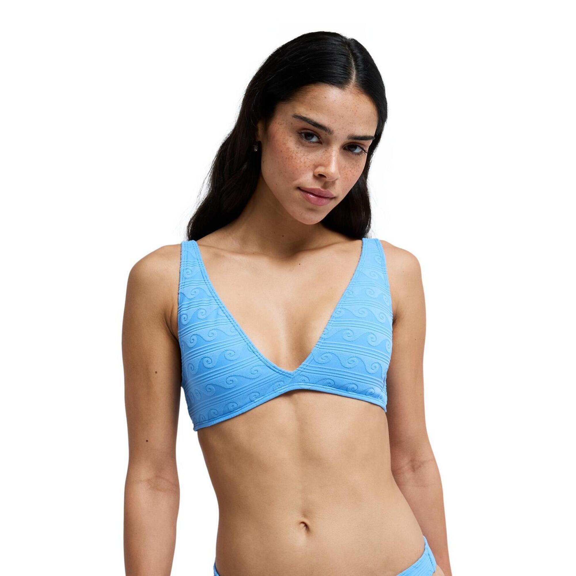 Roxy - Haut De Bikini Triangle Paradise Wave Bleu Femme - Haut De Maillot De Bain (bikini) - Bleu - 36 Xs - Decathlon