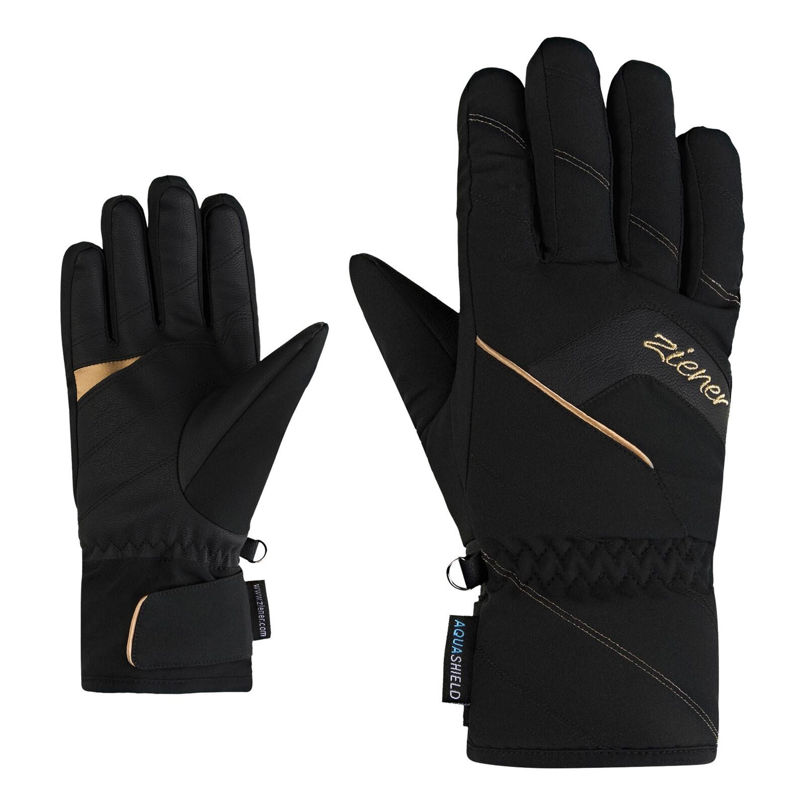 ZIENER gants de ski KARION - BLACK GOLD ART 1/4
