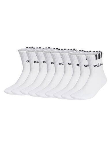 adidas Unisex 3-Stripes Half-Crew Cushioned kurze Tennissocken Socken 9 Paar