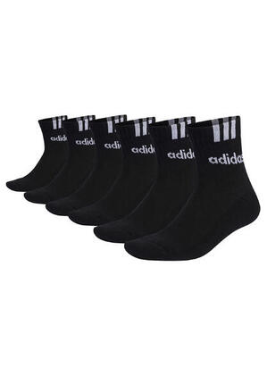 adidas Unisex 3-Stripes Half-Crew Cushioned kurze Tennissocken Socken 6 Paar